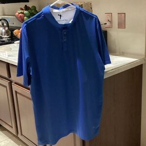 Vibrant Blue Short Sleeve Men's Golf Polo by AndersonOrd